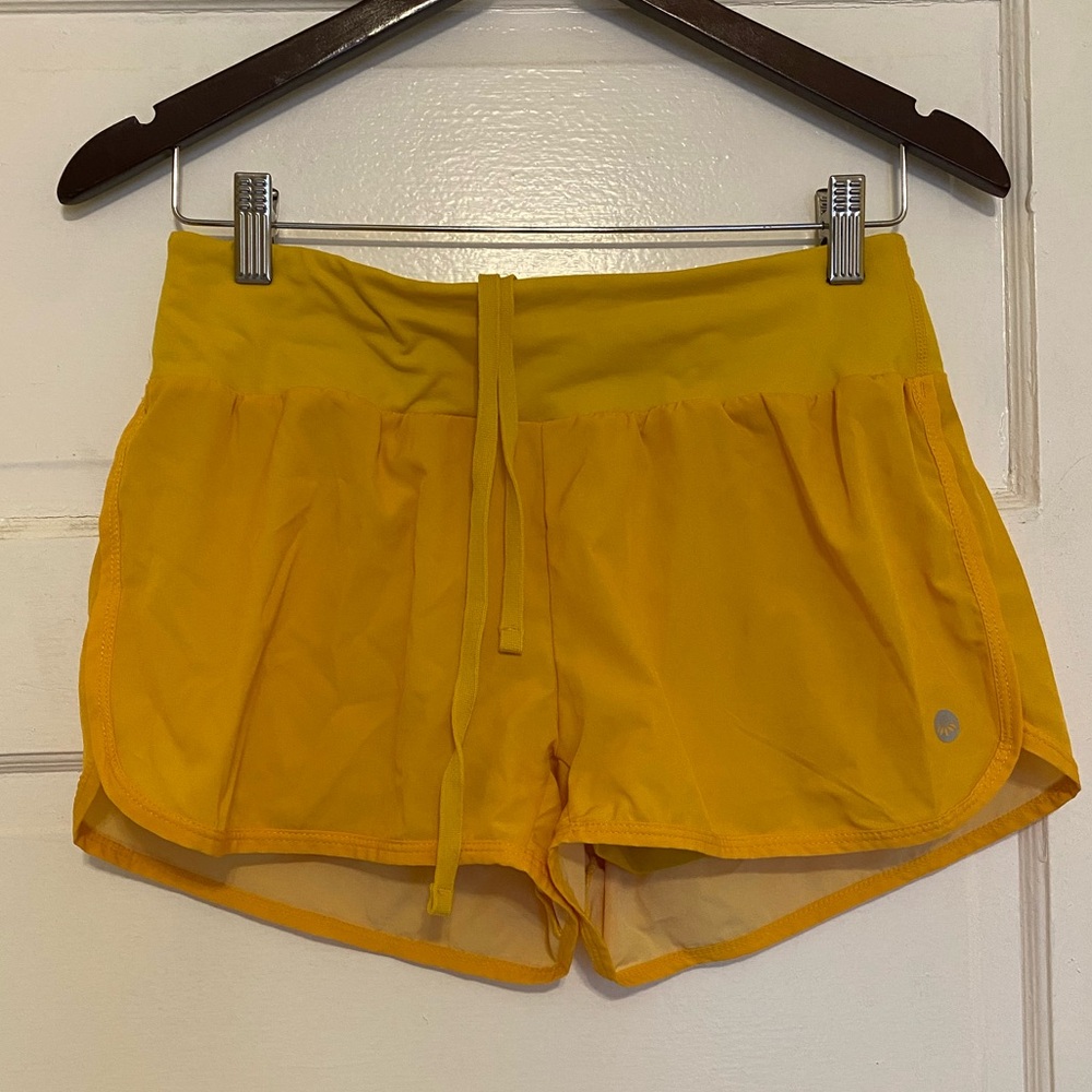 Senita butter yellow marigold 3” running shorts with pocket